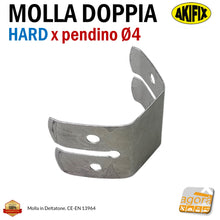 Carica l'immagine nel visualizzatore di Gallery, MOLLA DOPPIA PER REGOLAZIONE
PENDINI FORO Ø4mm CONTROSOFFITTI CARTONGESSO CARTONGESSI PENDINAGGI PENDINO D4 Molletta sospensioni NAMCSU21004