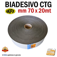 Carica l'immagine nel visualizzatore di Gallery, Nastro Biadesivo per cartongesso 70mm x 20 metri rotolo 7cm 20mt professionale ctg biadesivizzato alta qualità