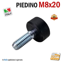 Carica l'immagine nel visualizzatore di Gallery, piedini livellatori M8 - PIEDINO FILETTATO M8x20MM IN GOMMA D23X12 PIEDE LIVELLATORE PIEDI REGOLABILI PIEDI PIEDINI PER REGOLAZIONE CON FILETTO METRICO MA8mm professionale