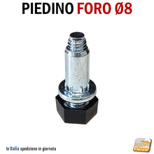 Carica l'immagine nel visualizzatore di Gallery, piedini piedi con regolazione Piedino livellatore per mobili a incasso regolabile con Bussola in acciaio completo di piattello / scivolo in plastica per arredamento falegnameria da incassare nella spalla del mobile