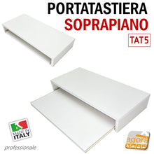 Carica l'immagine nel visualizzatore di Gallery, portatastiera estraibile per pc con spazio per tastiera e mouse bianco a estrazione professionale robusto bianco per scrivania sottopiano e soprapiano in pronta consegna