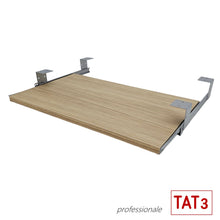 Carica l'immagine nel visualizzatore di Gallery, PORTATASTIERA PC SOTTOPIANO ESTRAIBILE TAT3 RIPIANO X SCRIVANIA PIANO PROFONDO 35x60CM