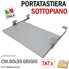 Carica l'immagine nel visualizzatore di Gallery, under-desktop keyboard and mouse holder under-desktop keyboard and mouse computer home office company warehouses professional grey pull-out stand