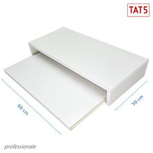 Carica l'immagine nel visualizzatore di Gallery, portatastiera estraibile per pc con spazio per tastiera e mouse bianco a estrazione professionale robusto bianco per scrivania sottopiano e soprapiano