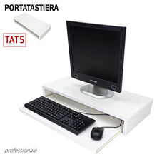 Carica l'immagine nel visualizzatore di Gallery, portatastiera estraibile per pc con spazio per tastiera e mouse bianco a estrazione professionale robusto bianco per scrivania sottopiano e soprapiano