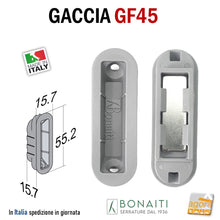 Carica l'immagine nel visualizzatore di Gallery, Riscontro Gaccia Bonaiti GF45 Magnetica mm 55x16 Contropiastra per Serrature ITA SMART FORTY