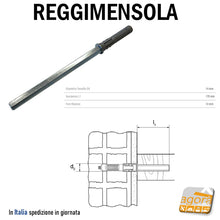 Carica l'immagine nel visualizzatore di Gallery, REGGIMENSOLA A SCMPARSA REGGIRIPIANO INVISIBILE STAFFA SUPPORTO PER RIPIANI DIAMETRO 14x170MM acciaio