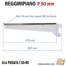 Carica l'immagine nel visualizzatore di Gallery, Staffe per ripiani in pannello dogato, supporto modulare e versatile per esposizione prodotti in negozio