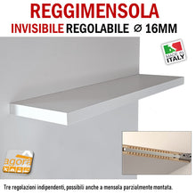 Carica l'immagine nel visualizzatore di Gallery, REGGIMENSOLA A SCOMPARSA REGOLABILE PER MENSOLE SP MIN 50MM MAXI XXL STAFFA SUPPORTO PER RIPIANI INVISIBILI