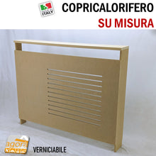 Carica l'immagine nel visualizzatore di Gallery, COPRICALORIFERO SU MISURA RIVESTIMENTO TERMOSIFONI VERNICIABILE TAMPONAMENTO COPERTURA PER TERMOSIFONI VENTILCONVETTORI PER CASE E UFFICI O NEGOZI FRONTALE ISPEZIONABILE AMOVIBILE IN KIT