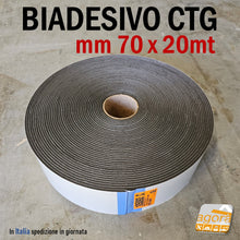 Carica l'immagine nel visualizzatore di Gallery, Nastro Biadesivo per cartongesso 70mm x 20 metri rotolo 7cm 20mt professionale ctg biadesivizzato spedizione veloce