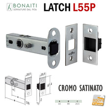 Load image into Gallery viewer, SERRATURA PER PORTA BONAITI LATCH L55P 12 Privacy e antipanico BORDO PIANO QUADRO magnetica