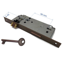 Carica l'immagine nel visualizzatore di Gallery, SERRATURA-PORTA-AGB-BORDO-QUADRO-FRONTALE-238-240X22MM-ENTRATA-E45MM-I-90MM-CHIAVE-PATENT-9718-592