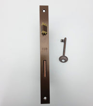 Carica l'immagine nel visualizzatore di Gallery, Art.115050A - SERRATURA PER PORTA AGB PATENT FRONTALE RETTANGOLARE F22X238 BRONZO MODELLO 592 Entrata 45 mm Interasse 90mm