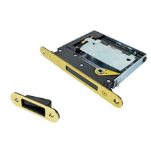 Carica l'immagine nel visualizzatore di Gallery, SERRATURA PORTA MAGNETICA B NO-HA MINI BONAITI 937 INVISIBILE PRIVACY Q6 FRONTALE 22X190MM E28 OTTONE LUCIDO +GACCIA 48937050G6