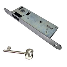 Load image into Gallery viewer, SERRATURA PER PORTE MAGNETICHE BONAITI FIVE F10 FRONTALE 196 X 18 MM SATINATA