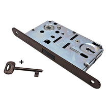 Carica l'immagine nel visualizzatore di Gallery, SERRATURA PATENT X PORTA MAGNETICA B-FORTY BONAITI N65 FRONTALE 18X196MM E50 I90 BRONZO 48N65150+E bronzata originale entrata 5cm interasse 9cm scrocco nero con chiave