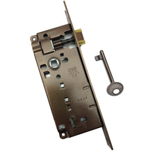 Carica l'immagine nel visualizzatore di Gallery, Art.115050A - SERRATURA PER PORTA AGB PATENT FRONTALE RETTANGOLARE F22X238 BRONZO MODELLO 592 Entrata 45 mm Interasse 90mm