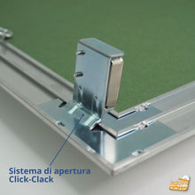 Carica l'immagine nel visualizzatore di Gallery, SPORTELLO BOTOLA PER ISPEZIONE FILOMURO RASOMURO INVISIBILE CON APERTURA CLICK-CLACK PER CARTONGESSO SOFFITTO 40X40 PUSH 2 PEZZI COLORE VERDE SISTEM,A DI APERTURA CLICK CLACK