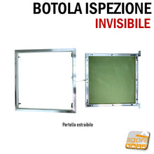 Carica l'immagine nel visualizzatore di Gallery, SPORTELLO BOTOLA D'ISPEZIONE A FILO PUSH CARTONGESSO 50X50cm AKIFIX TOP LUX 2PZ