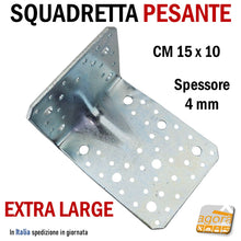 Carica l'immagine nel visualizzatore di Gallery, Squadretta di Assemblaggio mm 150x100x120 sp 4,0 Acciaio Zincato Forata Angolare Extra Pesante