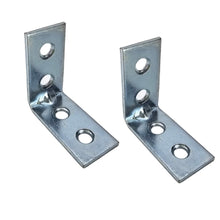 Carica l'immagine nel visualizzatore di Gallery, Squadretta di Assemblaggio mm 30x30x15 sp 2,0 Acciaio Zincato Forata Lastrina 100pz squadretta per mobili arredamento assemblaggi cm 3x3