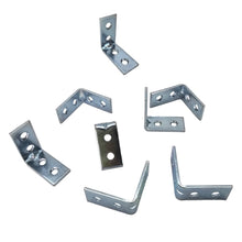 Carica l'immagine nel visualizzatore di Gallery, Squadretta di Assemblaggio mm 30x30x15 sp 2,0 Acciaio Zincato Forata Lastrina 100pz squadretta per mobili arredamento assemblaggi cm 3x3 squadrette lastrine