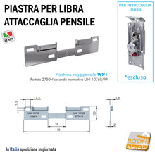 Load image into Gallery viewer, Dettaglio piastra reggipensile WP1 H30 per sistema Libra fissaggio pensili