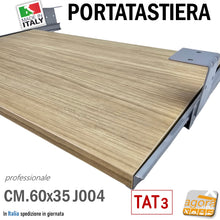 Carica l'immagine nel visualizzatore di Gallery, porta tastiera supporto per tastiere pc notebook sottopiano sotto scrivania rovere legno venato chiaro marrone professionale portatastiera grande