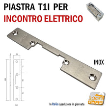 Carica l'immagine nel visualizzatore di Gallery, CONTROPIASTRA piastra PER INCONTRO ELETTRICO DI SICUREZZA DA INTERNO E ESTERNO FRONTALE QUADRO 130X25MM SPESSORE 3MM cdvi t1i simmetrico centratp 25x130 rettangolare acciaio inossidabile inox