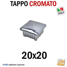 Carica l'immagine nel visualizzatore di Gallery, TAPPI cromati TAPPO CROMATO copritesta bombato copri testa 20x20x1.5mm in ABS PUNTALE cm 2x2 mm 20x20 bello per rifinire le parti a vista tbq 1.5mm