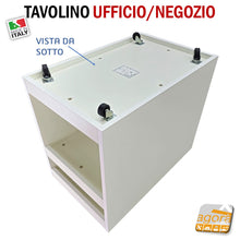 Carica l'immagine nel visualizzatore di Gallery, porta stampante tavolino comodino con ripiano con rialzo anticaduta senza schienale con ruote su misura per stampante attrezzatura medica accessori elettrici per negozi bar ristoranti centri estetici parrucchieri su misura RLZ