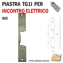 Carica l'immagine nel visualizzatore di Gallery, CONTROPIASTRA piastra incontro PER riscontro ELETTRICO SICUREZZA ESTERNO FRONTALE QUADRO 158X25MM 3MM cdvi tg1i 25x158 inox