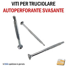 Carica l'immagine nel visualizzatore di Gallery, viti per giunzione pannelli VITE TRUCIOLARE AUTOPERFORANTE TESTA TPS TORX 4X60 ZINCATA viti per legno truciolato auto svasante auto perforante zincata testa torx professionale