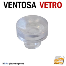 Carica l'immagine nel visualizzatore di Gallery, Ventosa per Ripiano Vetro Cristallo D10mm per foro D 5mm Trasparente per mobili e Top Vetro