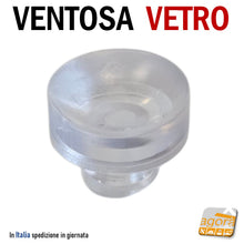 Carica l'immagine nel visualizzatore di Gallery, Ventosa per Ripiano Vetro Cristallo D10mm per foro D 5mm Trasparente per mobili e Top Vetro