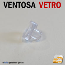 Carica l'immagine nel visualizzatore di Gallery, Ventosa per Ripiano Vetro Cristallo D10mm per foro D 5mm Trasparente per mobili e Top Vetro
