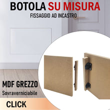 Carica l'immagine nel visualizzatore di Gallery, botola apribile anta sportello ispezionabile per arrivo valvole riscaldamento a pavimento quadri elettrici