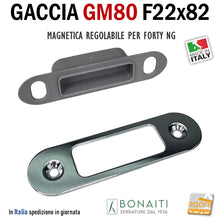 Carica l'immagine nel visualizzatore di Gallery, GM80 Bonaiti 4GM800040C5 4GM80040C5 contropiastra per serratura Forty NG Smart magnetica 22x82mm cromo lucido gaccia incontro riscontro
