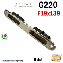 Carica l'immagine nel visualizzatore di Gallery, Riscontro Gaccia Nichel Sat G220 Bonaiti 139x19 x Serrature 2001 Meccaniche 4G220000NL5