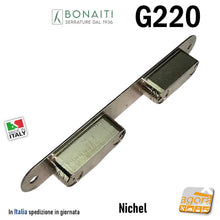 Carica l'immagine nel visualizzatore di Gallery, gaccia incontro per serratura in zama con doppio pozzetto integrato 139 x 19 mm metallo G220 BONAITI 2001