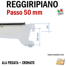 Carica l'immagine nel visualizzatore di Gallery, Staffe cromate per mensole in vetro, supporto elegante e resistente per esposizione prodotti in negozio