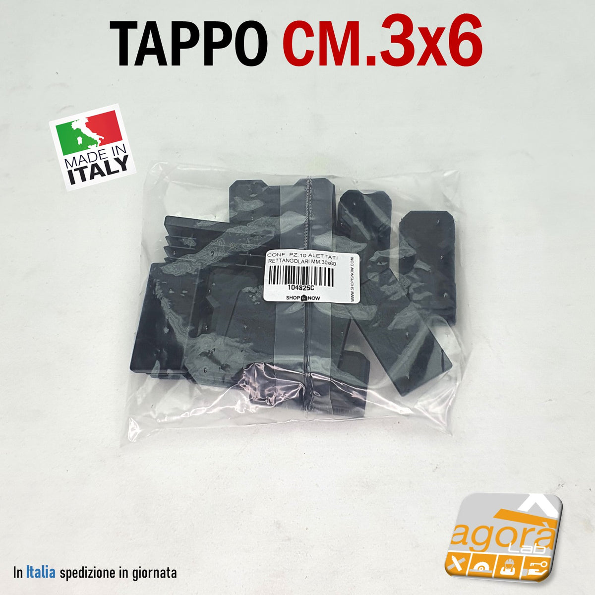 Tappi Per Tubi Rettangolari 100x50 Mm - Confezione Da 5 Pezzi Nero, Con Sistema A Lamelle - Foto 8