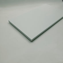 Carica l'immagine nel visualizzatore di Gallery, MENSOLA PER SCAFFALI RIPIANO SU MISURA BIANCO BORDO ARROTONDATO X NEGOZIO CASA piano