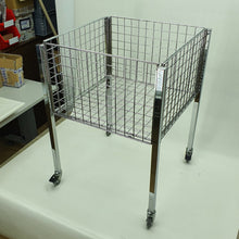 Carica l'immagine nel visualizzatore di Gallery, cestino in filo espositore cesta bancarella con ruote