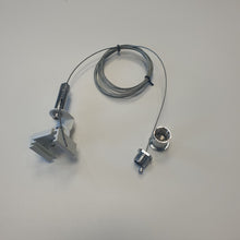 Carica l'immagine nel visualizzatore di Gallery, KIT SOSPENSIONE LAMPADA 2 mt PER BINARIO ELETTRIFICATO REGGIANI BIANCO CROMATO FUNE ACCIAIO NEW