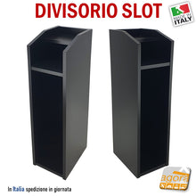 Carica l'immagine nel visualizzatore di Gallery, room divider servetto slot vlt machines table tall black coffee table narrow column ashtray version double top also with bag holder and internal accessories - servetto divisorio slot vlt