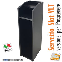 Carica l'immagine nel visualizzatore di Gallery, SERVETTO DISTANZIALE SLOT MACHINES VLT PER SALE GIOCHI SALE FUMATORI COLONNINA NERA STRETTA E ALTA PER GIOCATORI SNAI LOTTOMATICA MACCHINETTE IN GENERALE