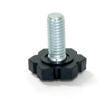 Carica l'immagine nel visualizzatore di Gallery, 100pz PIEDI PIEDE PIEDINO FILETTATO M6X16MM PLASTICA NERA D17x5 X MOBILI E TELAI filetto