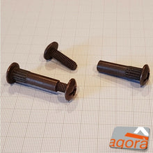 Carica l'immagine nel visualizzatore di Gallery, 10 PZ GIUNZIONE X MOBILI IN METALLO BRONZATO FORO 8 M6 x 20 X PANNELLO 34-46 MM